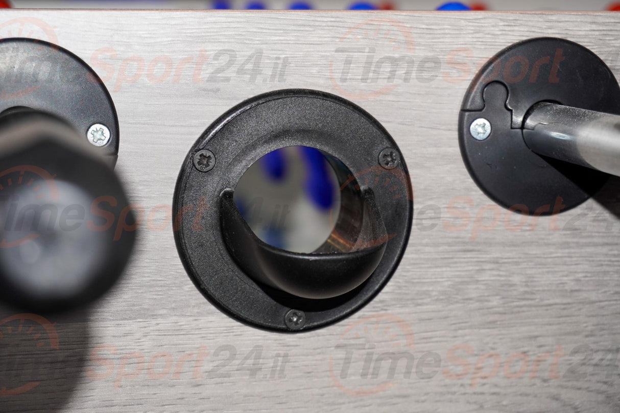 Calciobalilla G500 Rovere Grigio con Aste Rientranti, piano gioco vetro - biliardino Garlando con 50 Palline in omaggio cd. G500GRRCVL.