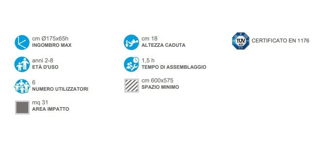 Giostra Con Sedili 6 Posti Filo Pavimento Cod.832 B - Giochipark