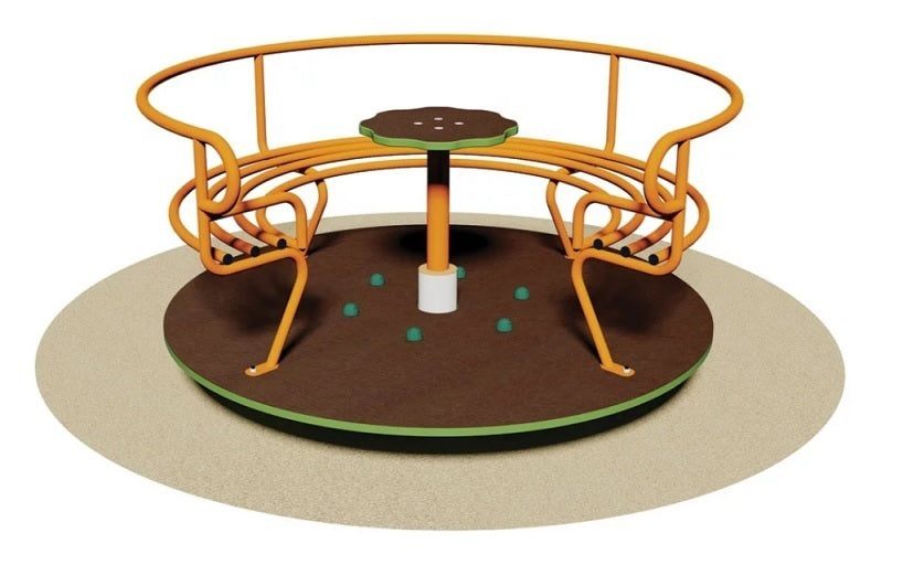 Midi Giostra Filo Pavimento Ø 130x66 H Cm Cod.251 B Giochipark- En 1176 Certificati Tuv