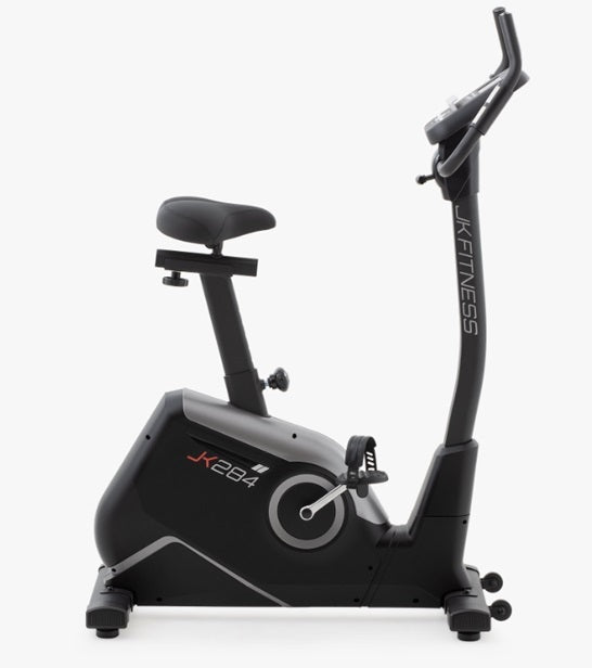 Cyclette elettromagnetica JK Fitness JK 284 COD. JK284 con App Zwift + Kinomap - volano 12 kg - peso max utente 130 kg - bici da camera