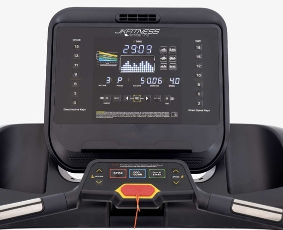 JKV12 TAPIS ROULANT JK FITNESS fascia cardio inclusa compatibile con Zwift e Kinomap - piano corsa 160 x 60 cm - velocità 22 km/h - peso max utente 160 kg