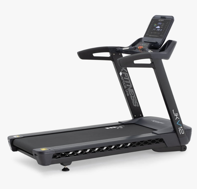 JKV12 TAPIS ROULANT JK FITNESS fascia cardio inclusa compatibile con Zwift e Kinomap - piano corsa 160 x 60 cm - velocità 22 km/h - peso max utente 160 kg