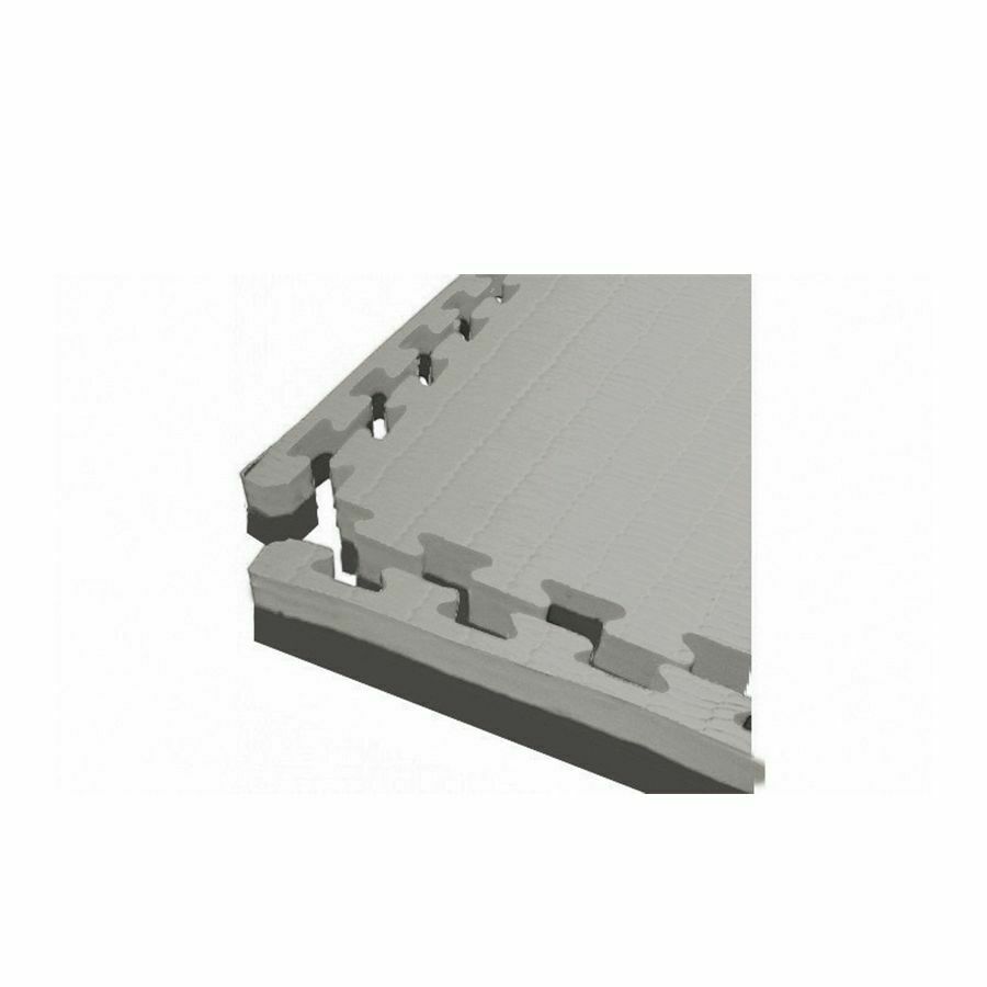 Tatami ad Incastro 100x100x4 cm. con 4 Bordi Grigio-nero Linea Toorx cod.MAT04-100BG