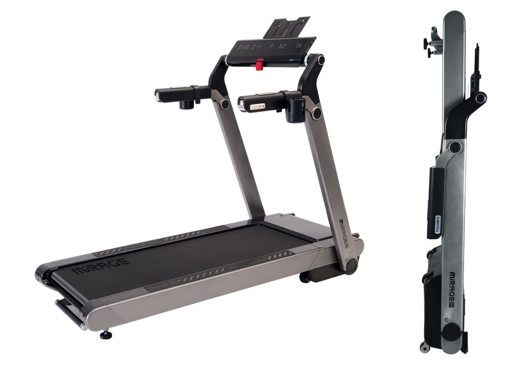 Mirage C 80 Tapis Roulant Salvaspazio Con Inclinazione Elettrica + Fascia Cardio Inclusa - Peso Max Utente 120 Kg - Piano Corsa 138 X 48 Cm - Velocita' 20 Km/h Toorx C80 Tappeto Elettrico Palestra