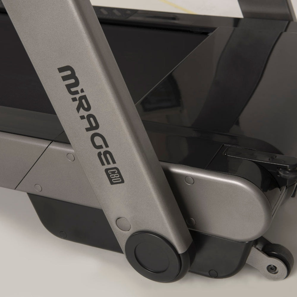 Mirage C 80 Tapis Roulant Salvaspazio Con Inclinazione Elettrica + Fascia Cardio Inclusa - Peso Max Utente 120 Kg - Piano Corsa 138 X 48 Cm - Velocita' 20 Km/h Toorx C80 Tappeto Elettrico Palestra