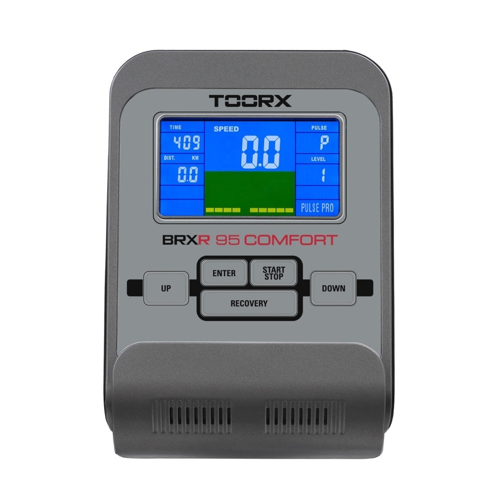 Brx R95 Comfort - Cyclette Orizzontale Elettromagnetica Con Ricevitore Wireless Toorx Fitness Gym Bike Bici da Camera - Utente 130 kg. - cod. BRX-R95-COMFORT