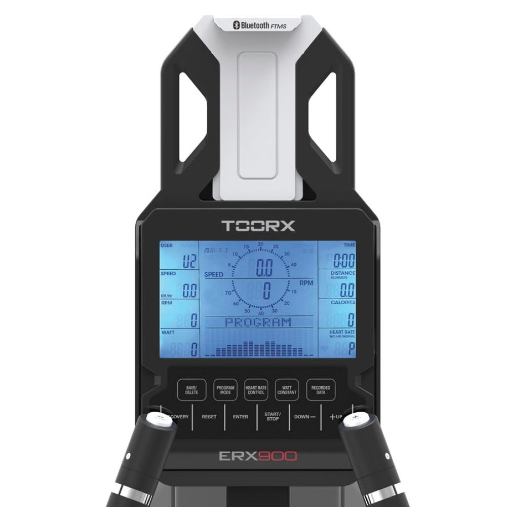 Promo Ellittica Elettromagnetica ERX-900 HRC Volano Anteriore con Ricevitore Wireless-Lunghezza Passo Regolabile-App Ready 3.0-Linea Toorx Chrono Line