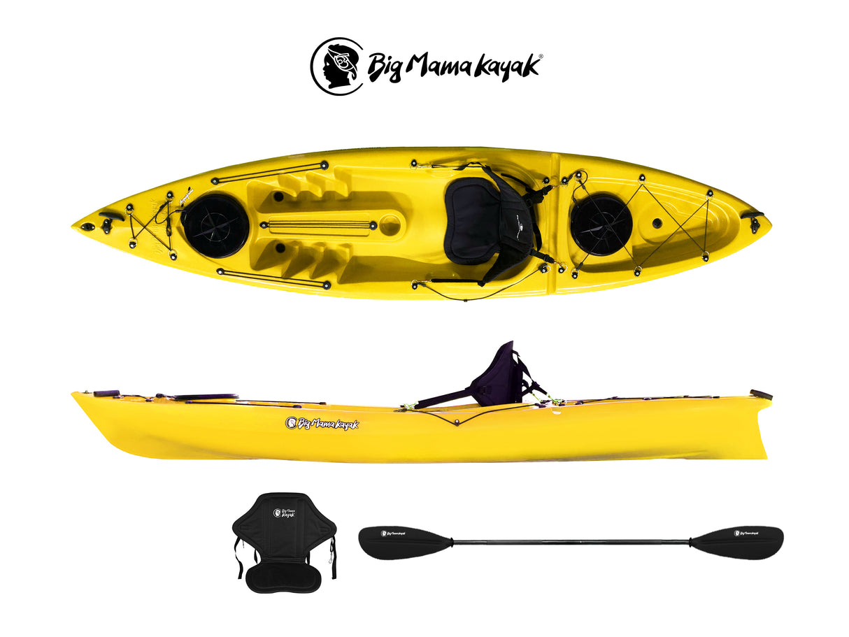 ACQUAPRIMA BIG MAMA KAYAK - CANOA MONOPOSTO DA 310 CM + 2 GAVONE + 1 SEGGIOLINO + 1 PAGAIA (FULL PACK)