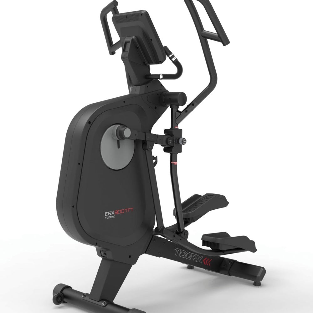 Promo Ellittica Elettromagnetica ERX-900 HRC TFT Volano Anteriore con Ricevitore Wireless-Lunghezza Passo Regolabile-App Ready 3.0-Linea Toorx Chrono Line