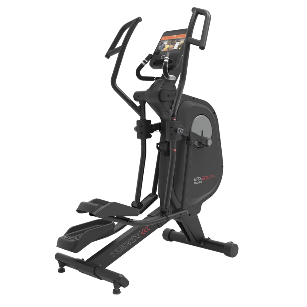 Promo Ellittica Elettromagnetica ERX-900 HRC TFT Volano Anteriore con Ricevitore Wireless-Lunghezza Passo Regolabile-App Ready 3.0-Linea Toorx Chrono Line
