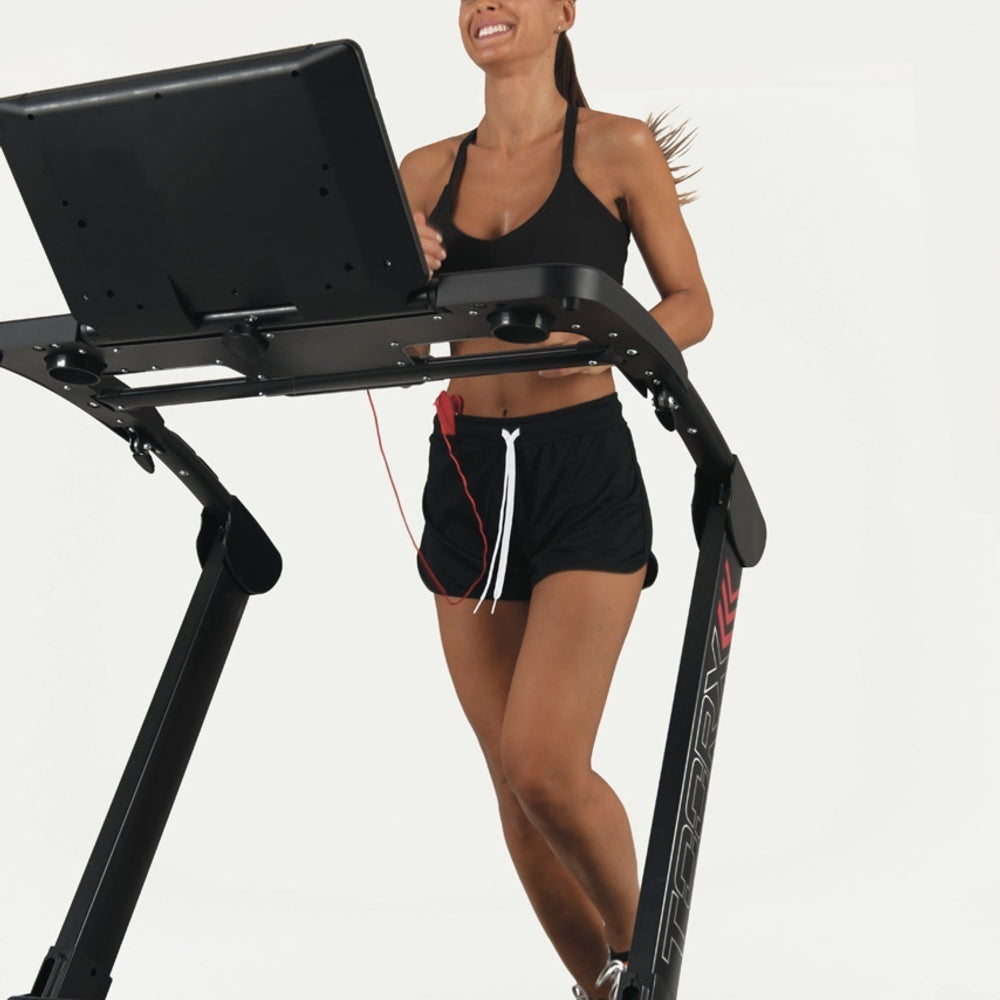 Trx-power Compact S Hrc Tapis Roulant Salvaspazio Inclinazione Elettrica Fascia Cardio Inclusa App Ready 3.0 Compatibile Iconsole + Kinomap E Zwift - Piano Corsa 132 X 47 Cm - Velocita' 20 Km/h - Peso Max Utente 135 Kg Toorx