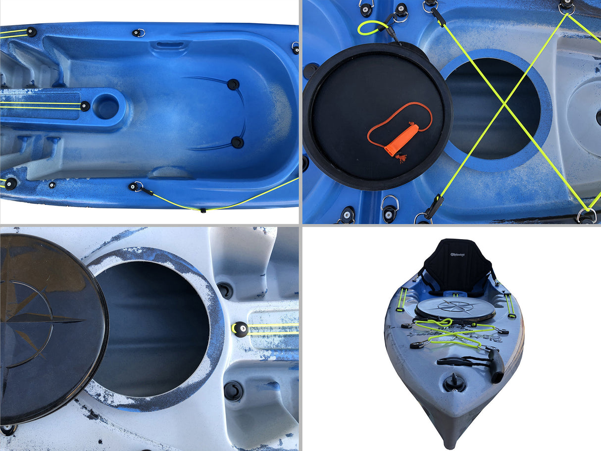 ACQUAPRIMA BIG MAMA KAYAK LIMITED EDITION - CANOA MONOPOSTO DA 310 CM + 2 GAVONE + 1 SEGGIOLINO ( PACK 2)