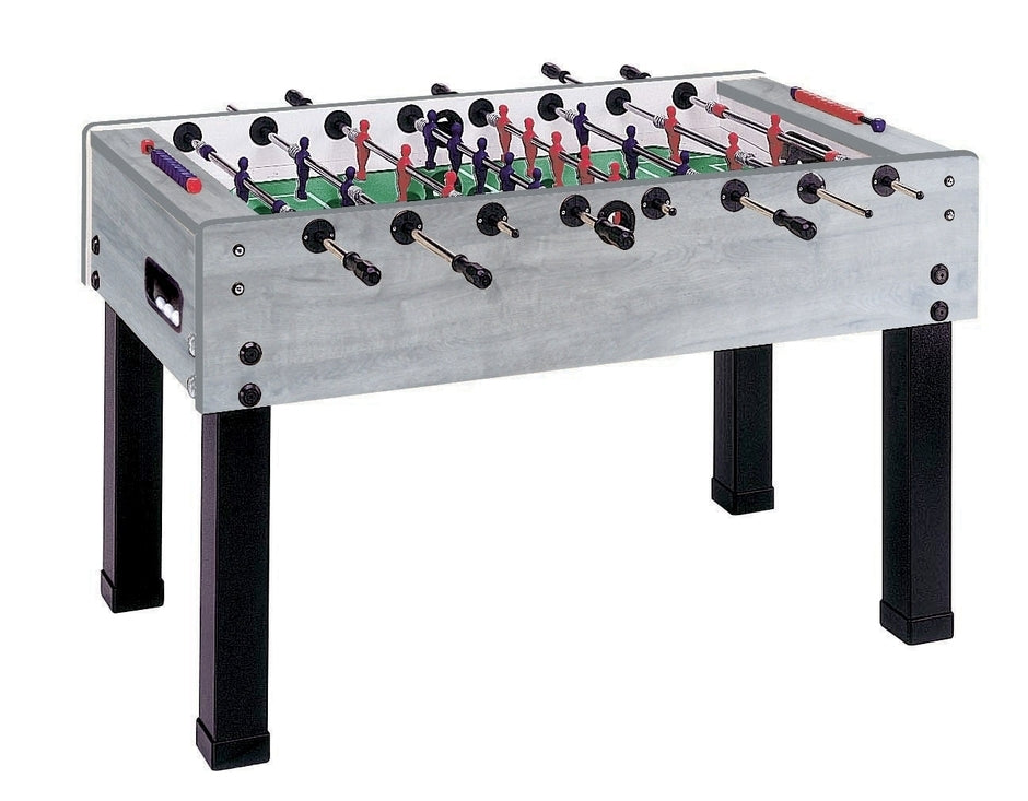 Calciobalilla G500 Rovere Grigio con Aste Uscenti- biliardino Garlando con 50 Palline in Omaggio cOD. G500GRUCVL.