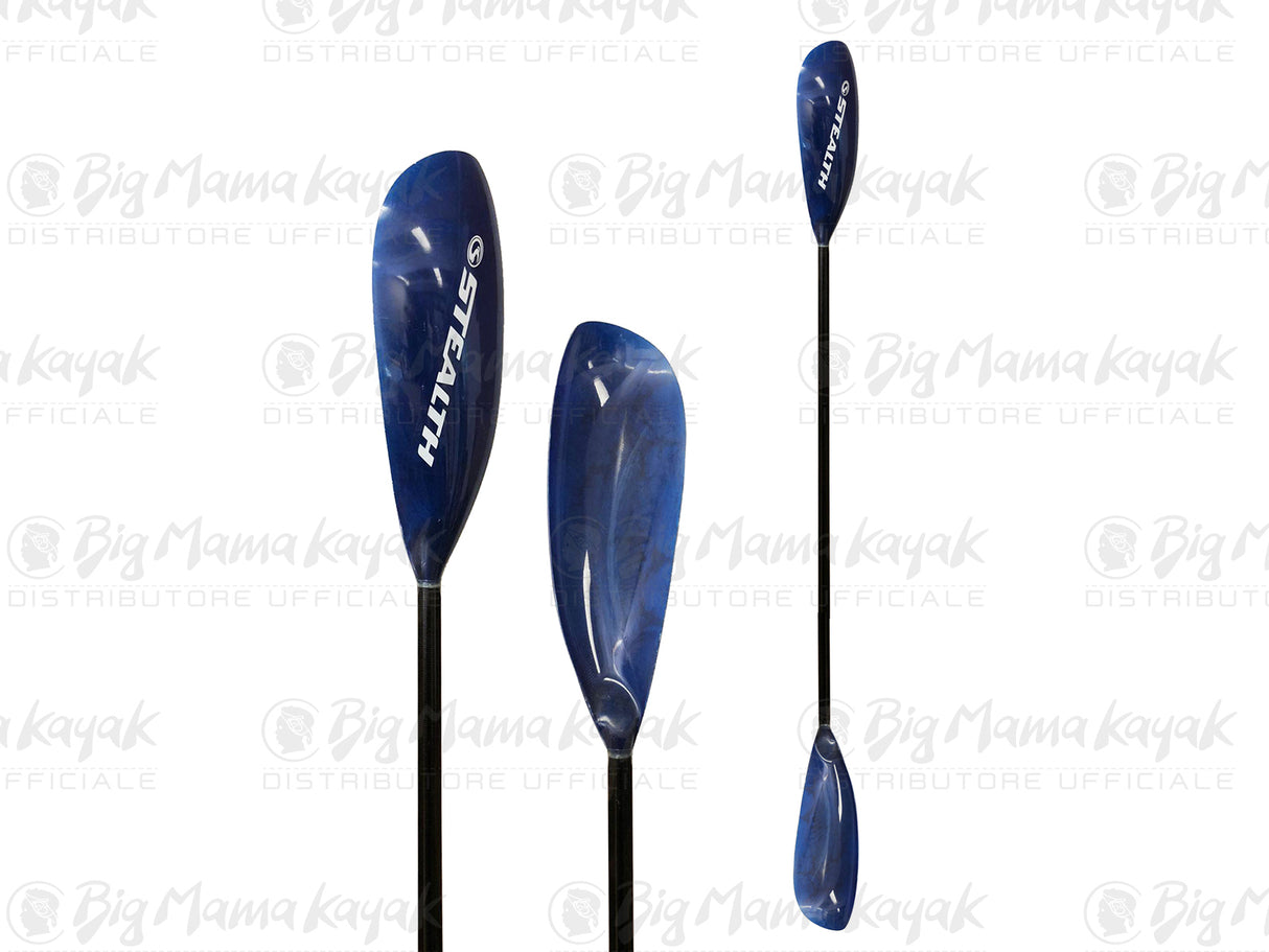 Pagaia Stealth FIBERGLASS BLADE AND STRAIGHT SHAFT (intera) pagaia in fibra di vetro peso 1100 gr