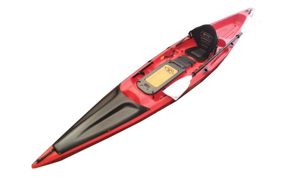 KAYAK PROFISH 440 LUNGHEZZA 437 CM - VIKING KAYAKS INCLUSO SEGGIOLINO E PAGAIA COLORE ROSSO