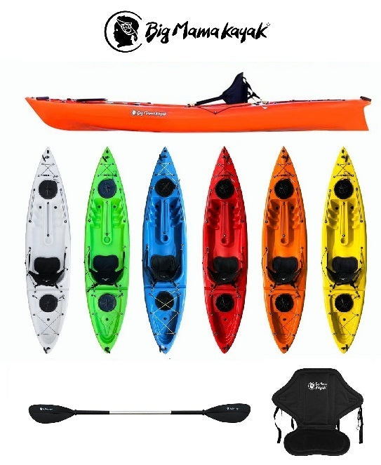 ACQUAPRIMA BIG MAMA KAYAK - CANOA MONOPOSTO DA 310 CM + 2 GAVONE + 1 SEGGIOLINO + 1 PAGAIA (FULL PACK)