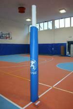 Av1416/r Impianto pallavolo monotubolare in alluminio con bussole ( Testato Tuv e norma UNI EN 1271)