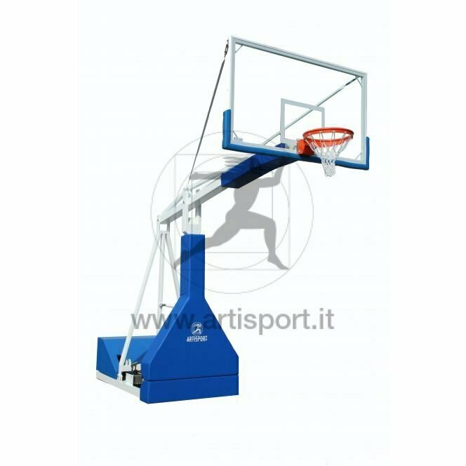 Ab1814 Impianto Basket Oleodinamico Manuale Tabelloni in Cristallo Sbalzo 275 cm.