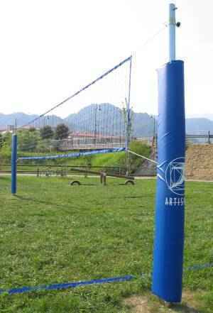 Av1418/t Impianto Beach Volley In Tubo Di Acciaio Con Tendirete E Meccanismi Esterni - cod.SC047984