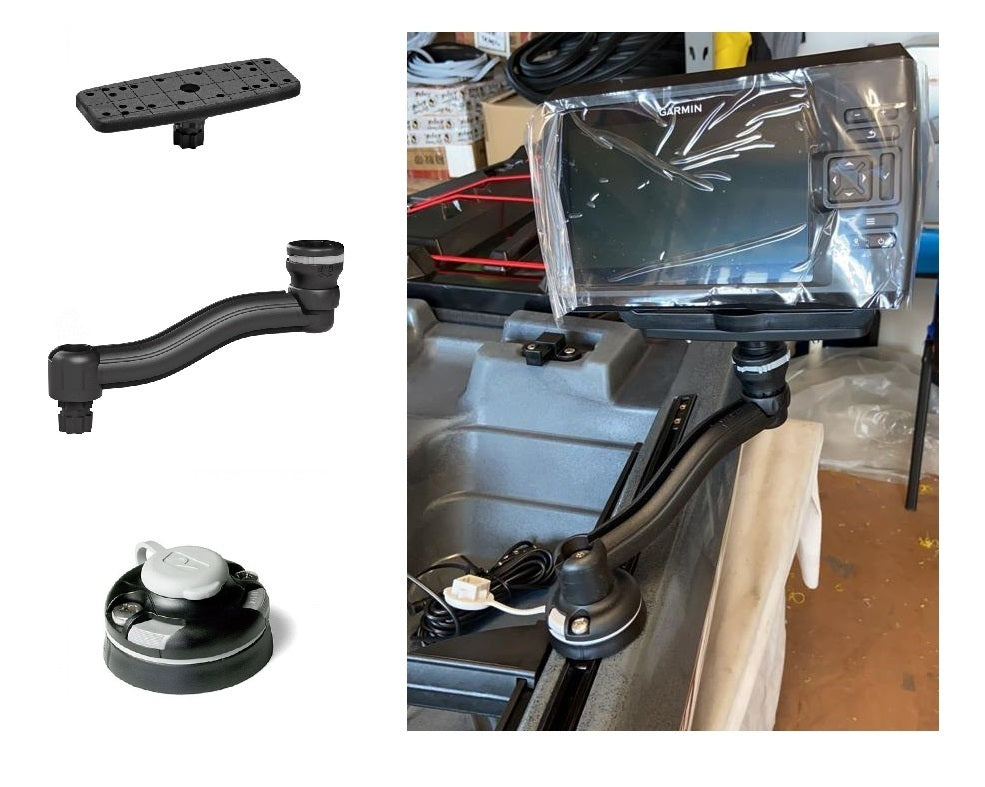 kit montaggio schermo ecoscandaglio composto da 1 starport + 1 braccetto orientabile + 1 basetta railblaza codici : 03-4015-11 + 02-4147-11 + 02-4136-11