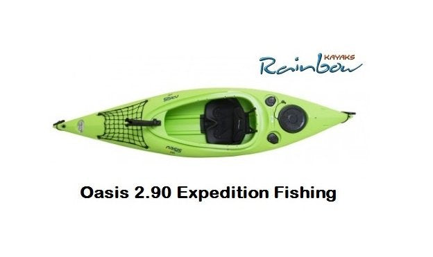 Rainbow Oasis 2.90 Expedition Fishing - Kayak Da Pesca 1 Posto 290 Cm + 2 Portacanne + Gavone + Sedile + 1 Portacanne Orientabile