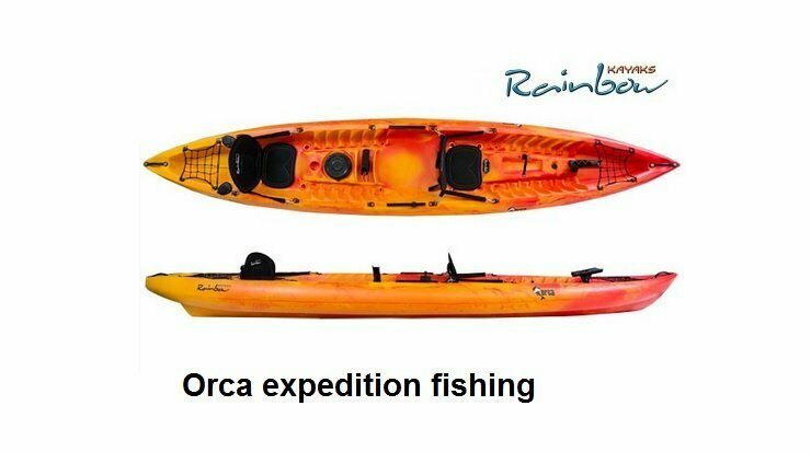 Rainbow Orca Expedition Fishing Canoa Sit On Top 2/3 Posti 420 Cm