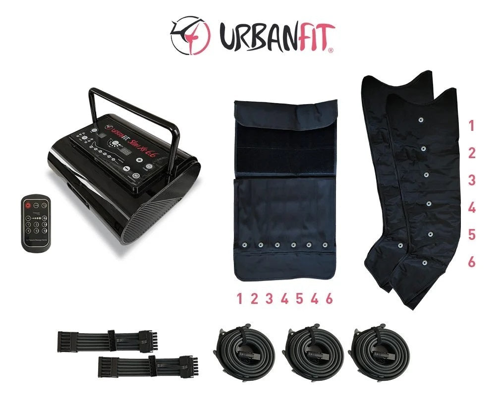 Promo Evo Slim Xp 6.6 Apparecchio Pressoterapia Con 2 Gambali A 6 Camere Cps + 6 Programmi + Fascia Addominali/glutei A 6 Camere Con Telecomando Urban Fit