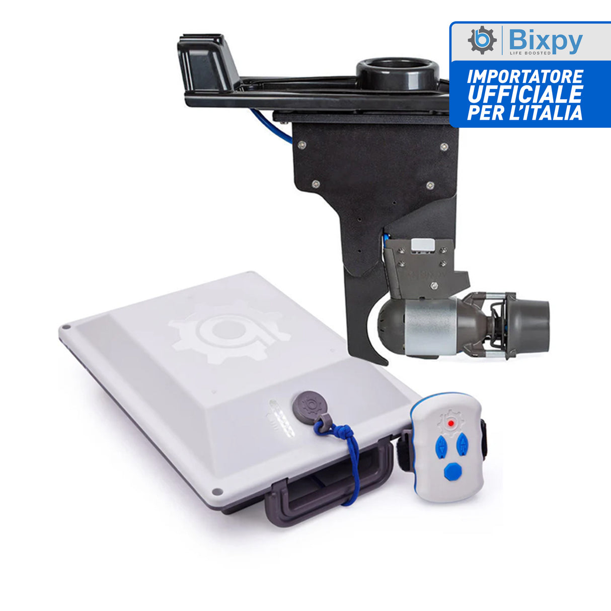 motore elettrico per kayak Bixpy K1 Outboard Kit con batteria PP-378 Wh v4 + Adattatore Triken Hoodoo Pedal Drive