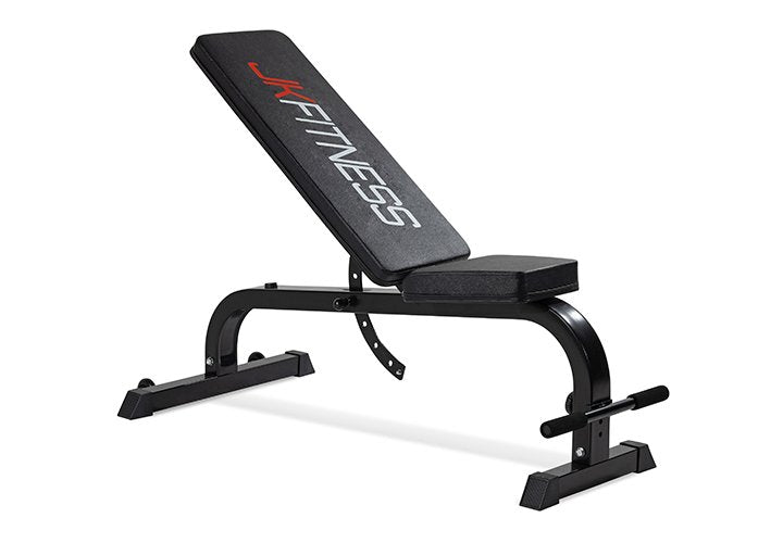 Panca Piana Regolabile Jk6045 - Jk Fitness Esercizi; French Press, Croci, Distensioni, Rematore, Spinte, Calf
