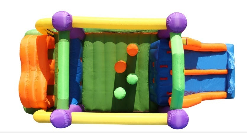 Gioco Gonfiabile Percorso ad ostacoli Art.9063 Mis.560 X 225 Cm Motore Incluso Offerta Giochi Gonfiabili In Vendita Su Timesport24