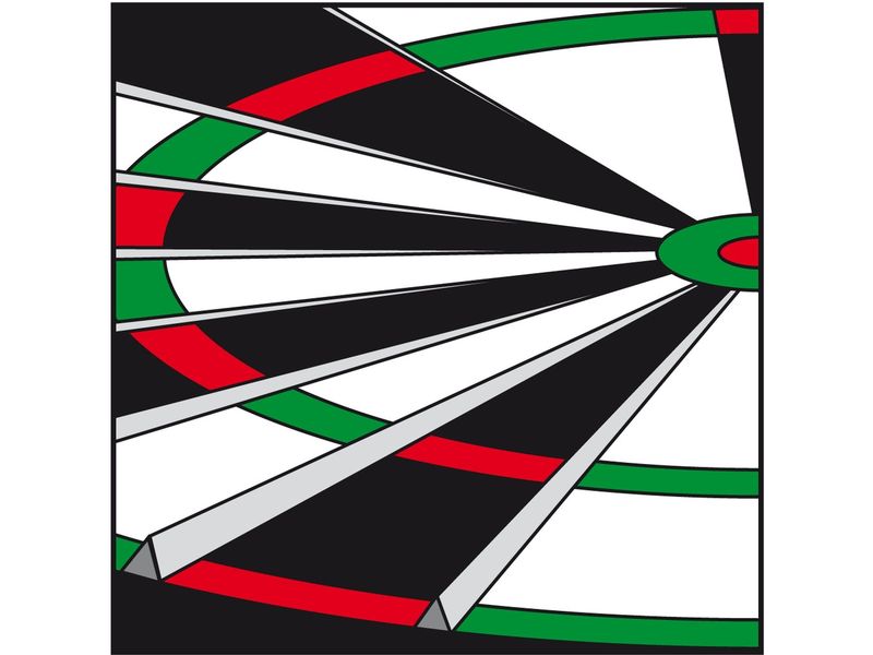 Bersaglio per Freccette ARIES in Fibra Sisal incluse 6 Freccette Equinox By Garlando cod.DA-11