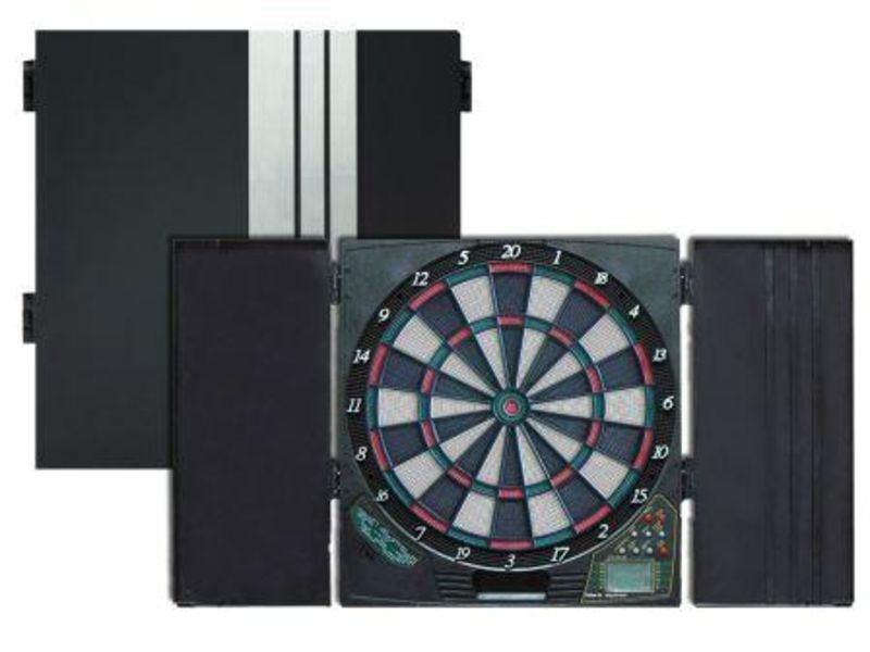 Bersaglio Elettronico per Freccette POLARIS con Armadietto incluse 6 Freccette Equinox By Garlando cd.DA-22