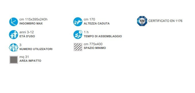 Scivolo Resina 400 Cod.835a Open D Giochi - En 1176 Certificati Tuv Scivoli Offerta In Vendita Su Timesport24