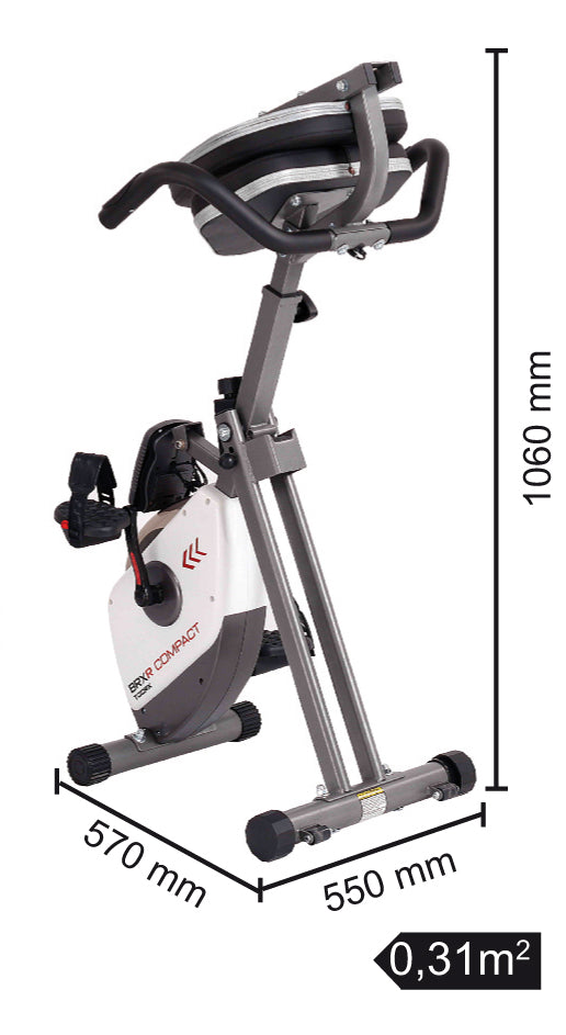 Brx-rcompact Cyclette Orizzontale Salvaspazio Toorx Cod.brx-rcompact Gym Bike Bici da Camera
