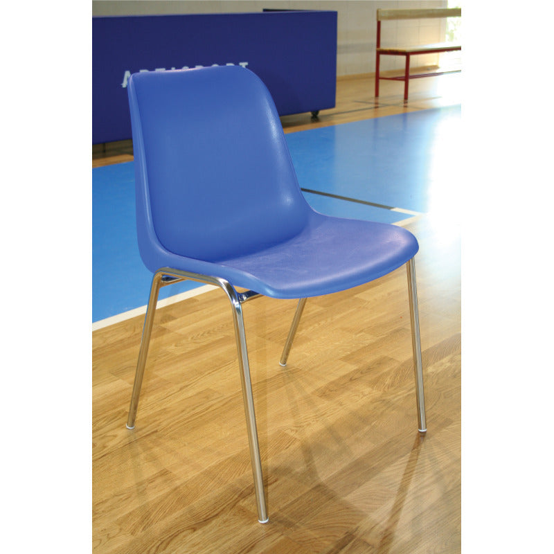 AI1822 Sedia in acciaio cromato con scocca in plastica IGNIFUGA CLASSE 1