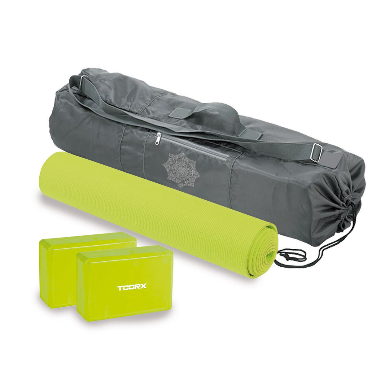 Set Yoga (Borsa Tracolla + Materassino Yoga Antiscivolo + 2 Mattoni Yoga) COD.AHF-101 Linea Toorx
