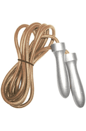 Corda da Salto in Pelle Professionale con Manopole Light in Alluminio COD.AHF-089 Linea Toorx