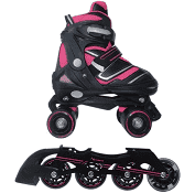 cod.GRG-059 Pattini a Rotelle Trasformabili in Pattini in Linea 2 in1 REVERSE Fucsia misura L Nextreme