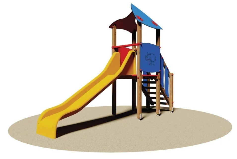 Torretta Simona Con Scivolo In Vetroresina Cod.759ab Da Interrare Open D Giochi - En 1176 Certificati Tuv