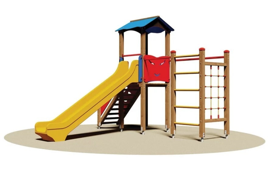 Villaggio Toledo Con Scivolo In Vetroresina Da Interrare Cod.807SF A/B Open D Giochi - En 1176 Certificati Tuv