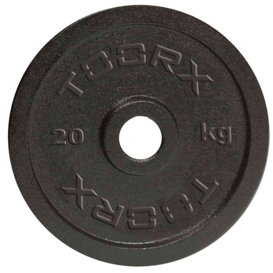 Disco Ghisa Nera - 20 kg. Ø Foro 25 mm. Linea Toorx
