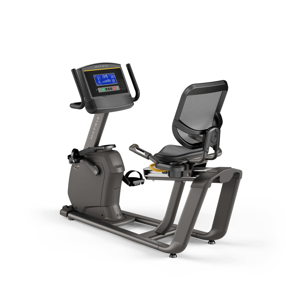 RECUMBENT BIKE R30 CON CONSOLE XR, professionale, con accesso facilitato, stabile e versatile. La nostra bike R30 include le esclusive tecnologie Dual Form Frame e Comfort Arc Seat.