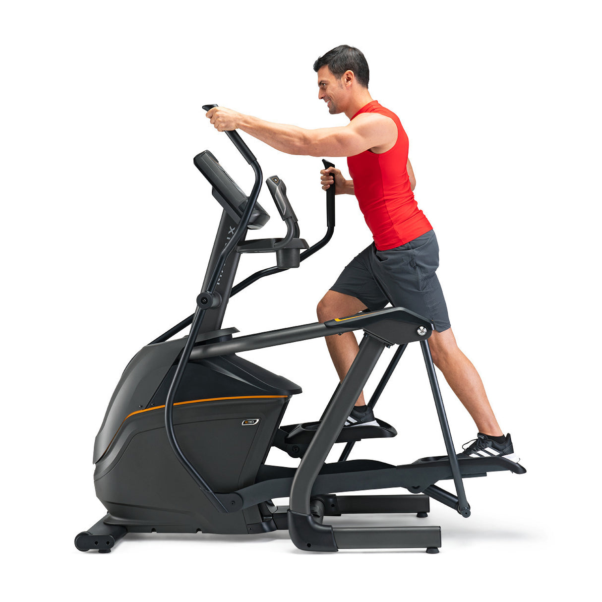 SUSPENSION ELLIPTICAL E30 CON CONSOLE XR - PROFESSIONALE - La E30 include l’esclusiva tecnologia a sospensione. Linea Matrix.