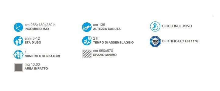 Altalena Trilli 2 Posti Sedili Piani /orsetto Per Disabili Cod.972PD A/B Da Interrare Open D Giochi - En 1176 Certificati Tuv Altalene Offerta In Vendita Su Timesport24