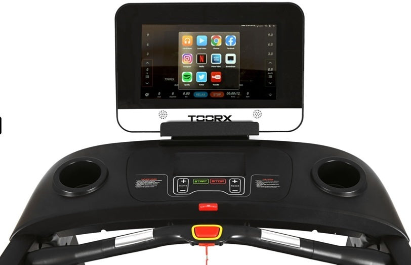 TRX-3500-TFT TAPIS ROULANT MOTORE AC fascia cardio inclusa APP READY 3.0 compatibile con Zwift, Kinomap e I-console - piano corsa 164 x 60 cm - velocità 24 km/h - utente 160 kg TOORX