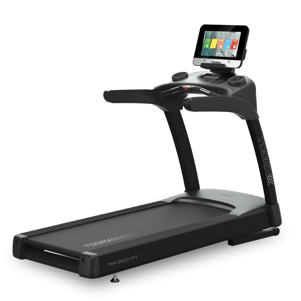 TRX-3500-TFT TAPIS ROULANT MOTORE AC fascia cardio inclusa APP READY 3.0 compatibile con Zwift, Kinomap e I-console - piano corsa 164 x 60 cm - velocità 24 km/h - utente 160 kg TOORX