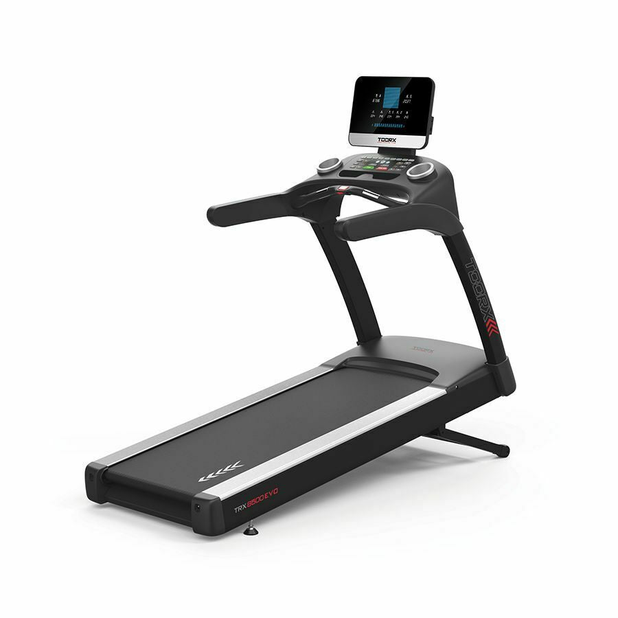 TRX 8500EVO Tapis roulant professionale App Ready 3.0 Piano Corsa 58 x 156 cm Velocità 1,0 - 22,0 Km Peso max utente 160 Kg Inclinazione Elettrica Corrente Alternata Linea Toorx Professional