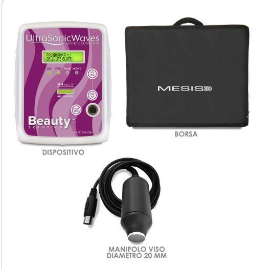 Mesis UltraSonicWaves Beauty™ ultrasuoni Estetica Viso uso domestico e professionale - 159 Programmi | Tecnologia T.E.L.I™ cod. ULTRASONIC WAVES BEAUTY (VI) viso