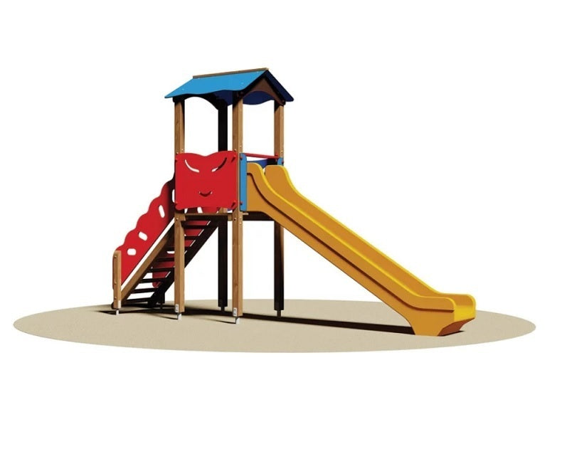 Torretta Virginia Con Scivolo In Vetroresina Da Interrare Cod.802SF A/B Open D Giochi - En 1176 Certificati Tuv