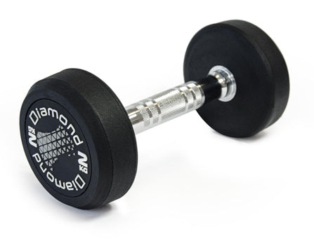 MANUBRIO GOMMATO TONDO PRO BLACK 32 KG COD. MGTD32-PN LINEA DIAMOND FITNESS